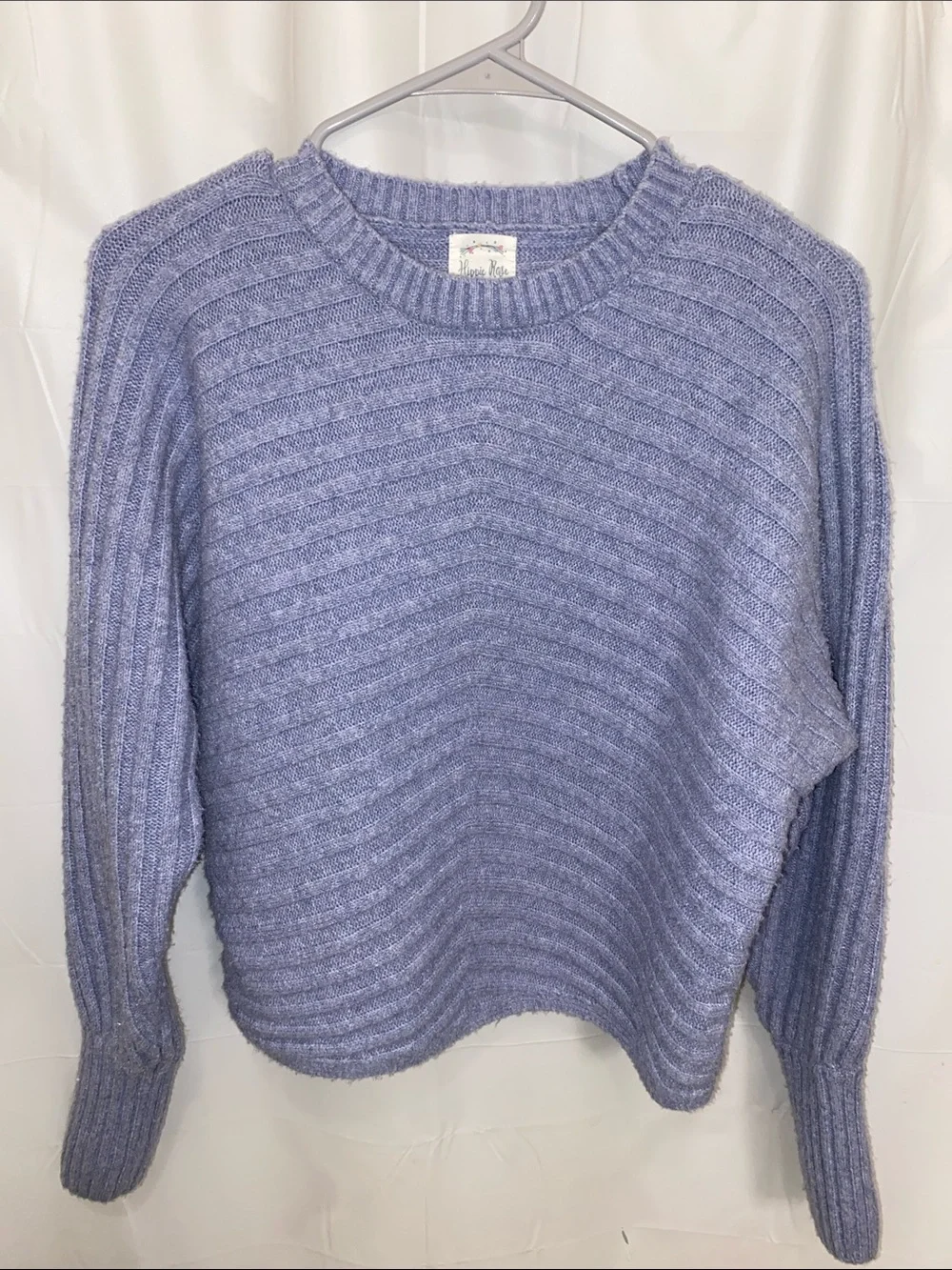 Hippie Rose Lavender Ribbed Slouch Crewneck Sweater
